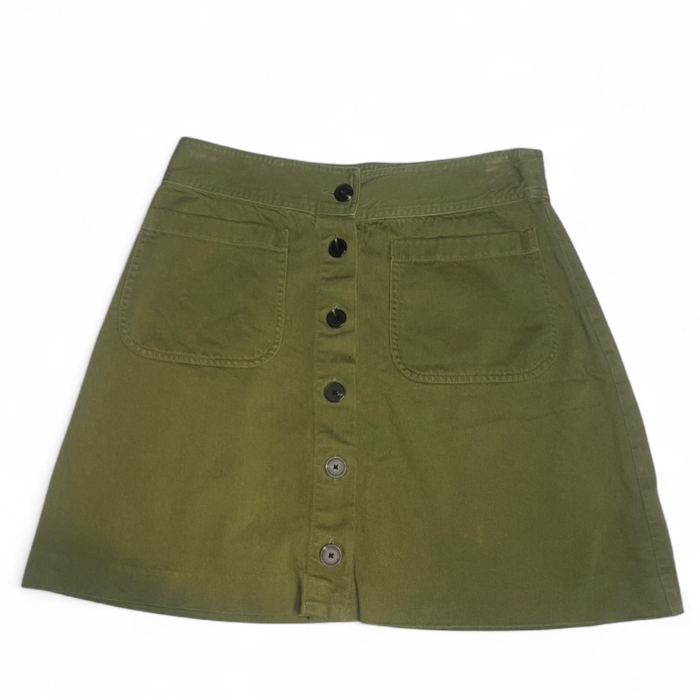 Madewell Women's Size 0 Green Fall Skirt with Front Pockets